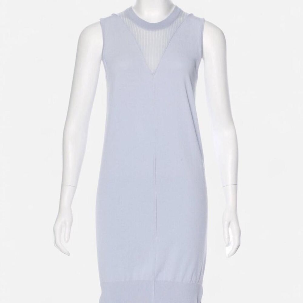 Vintage Alexander Wang Blue Sleeveless Knit Dress Small Medium